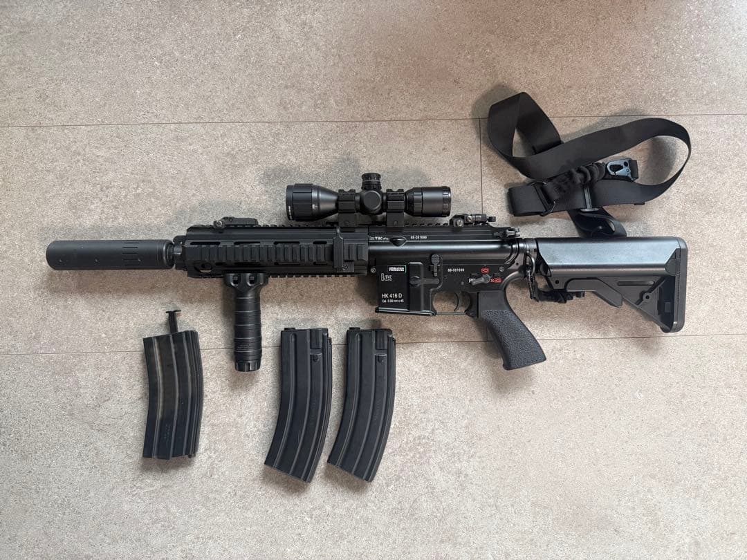 HK416 DEVGRUカスタム＋東京マルイイルミネーテッドスコープセット 東京マルイ H&K HK416D DEVGRU カスタム ドットサイト セット ( 次世代