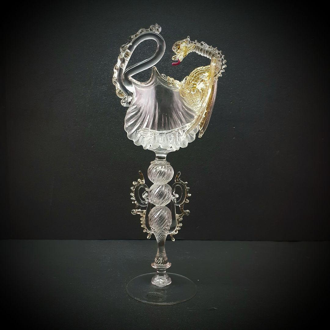 MURANO La Fenice ムラノ ラ フェニーチェ 双耳 ドラゴングラス