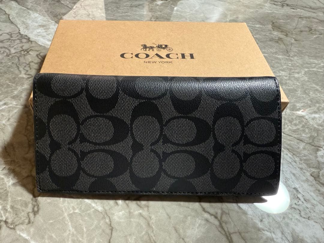 COACH ブラック 長財布 ロゴパターン Amazon | [コーチ] 財布(長財布) FCF464 CF464 ブラック