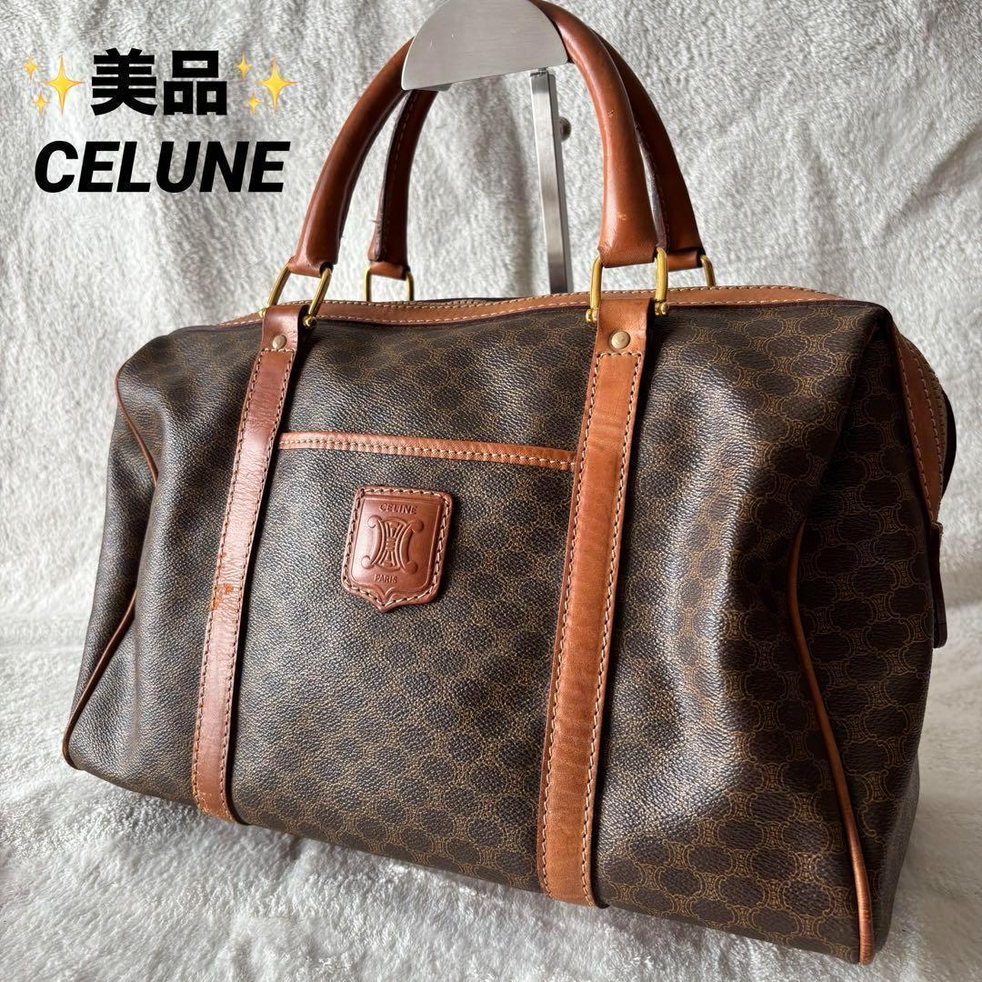 ✨️美品✨️ CELUNE セリーヌ ボストンバッグ ブラゾン柄 レザー PVC